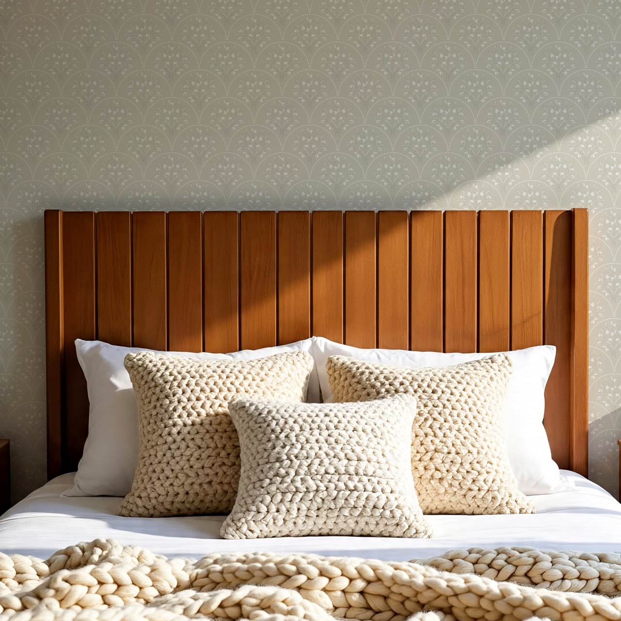 Eluta Snowdrop Scallops Beige Wallpaper