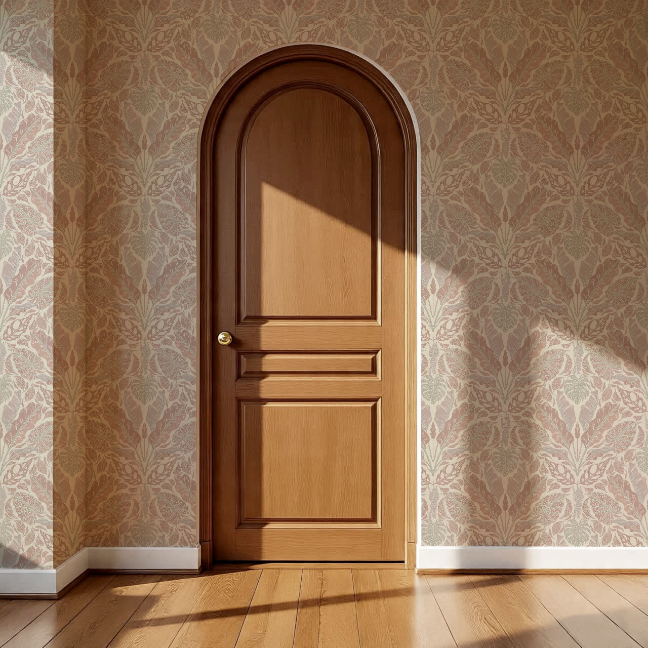 Elvie Tropic Heritage Mauve Wallpaper