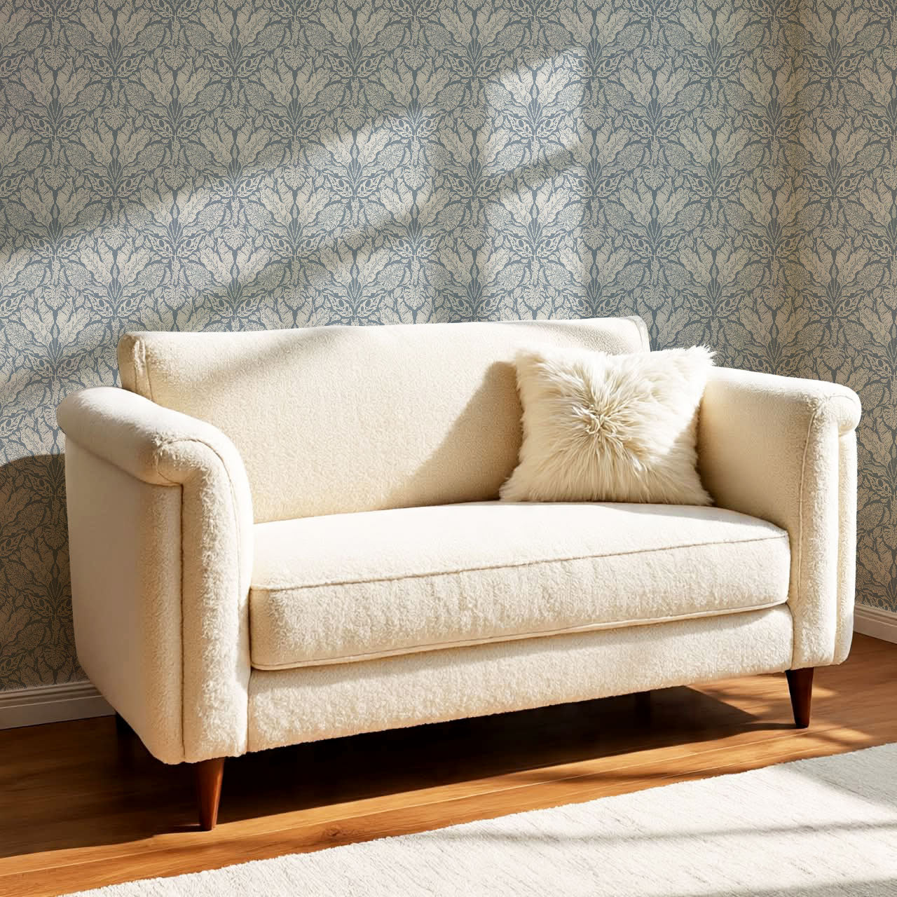 Elvie Tropic Heritage French Blue Wallpaper