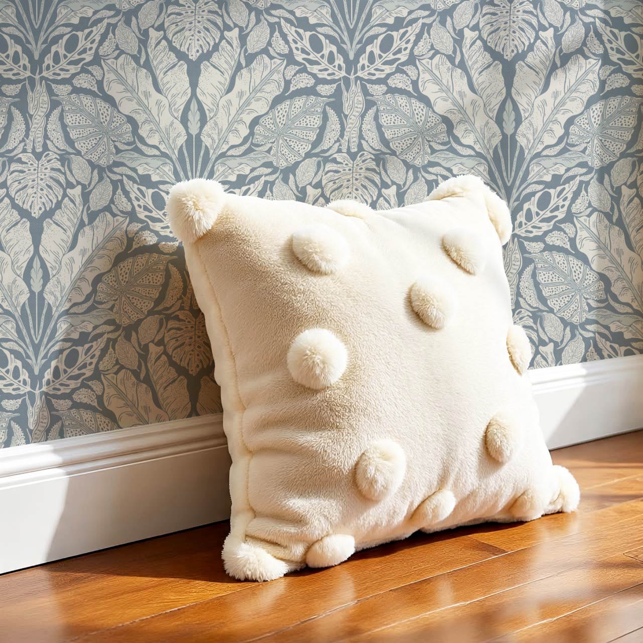 Elvie Tropic Heritage French Blue Wallpaper