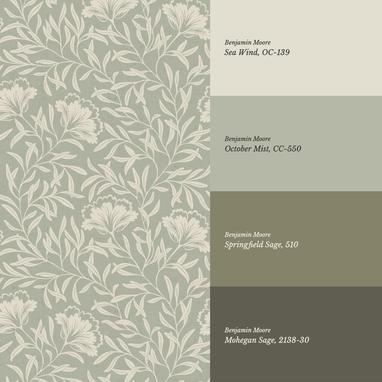 Emerson Bloom Vines Sage Wallpaper