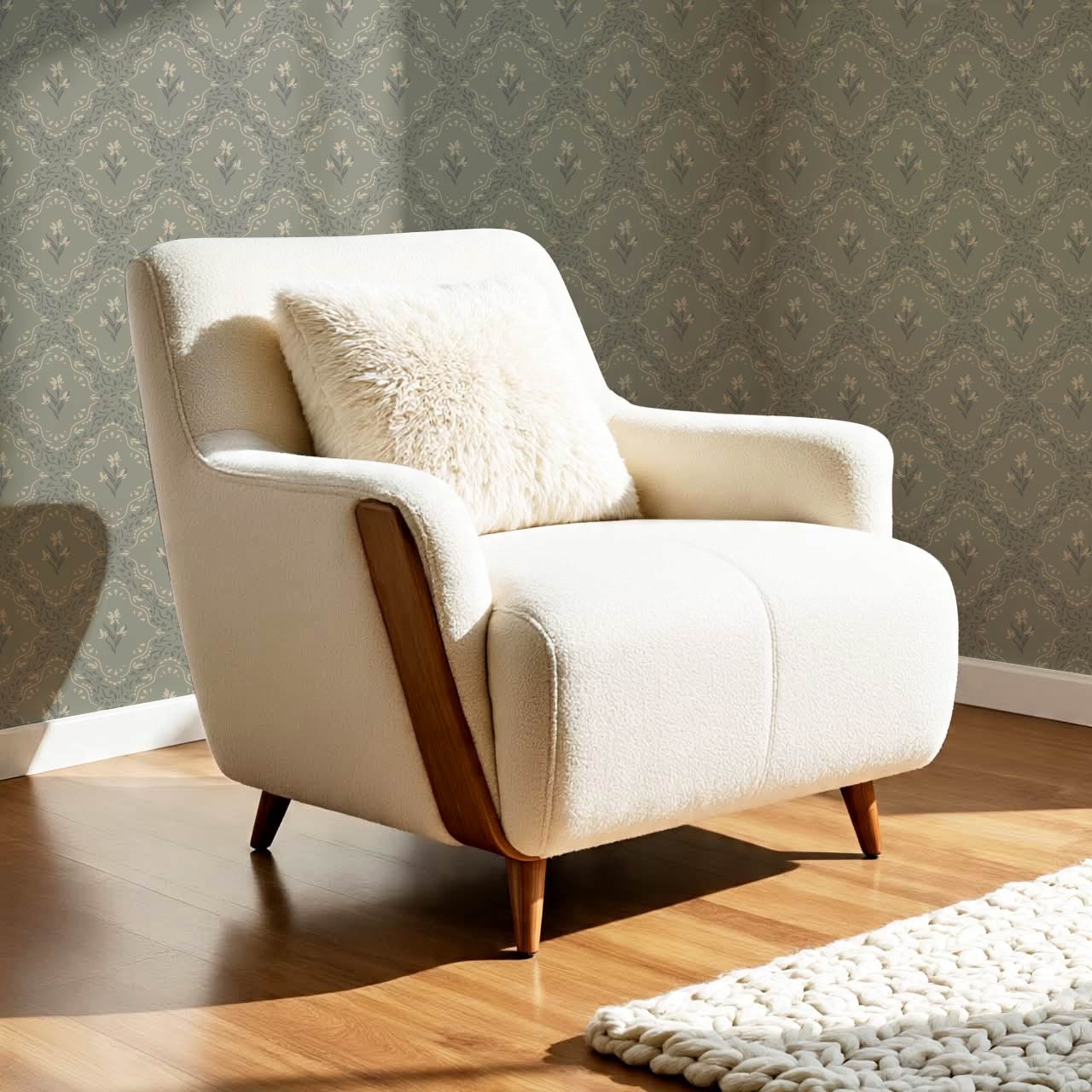 Emilia Heritage Bloom Vintage Sage Wallpaper