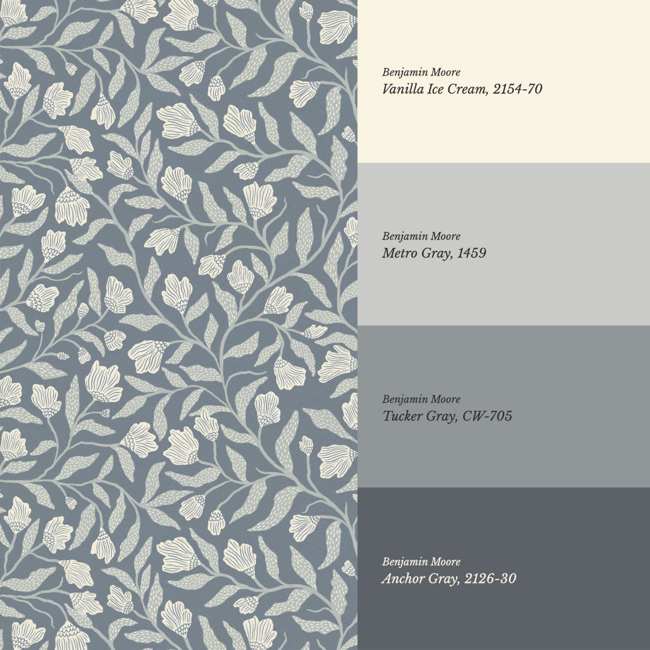 Emiliana Vines Blue Wallpaper