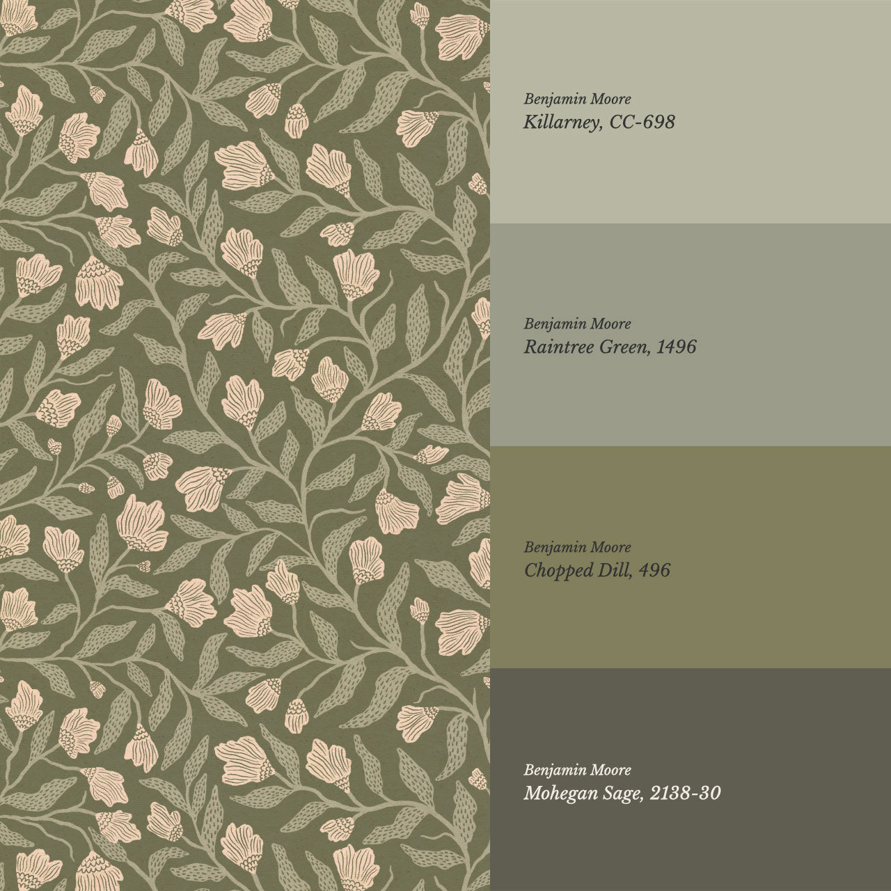Emiliana Vines Olive Wallpaper