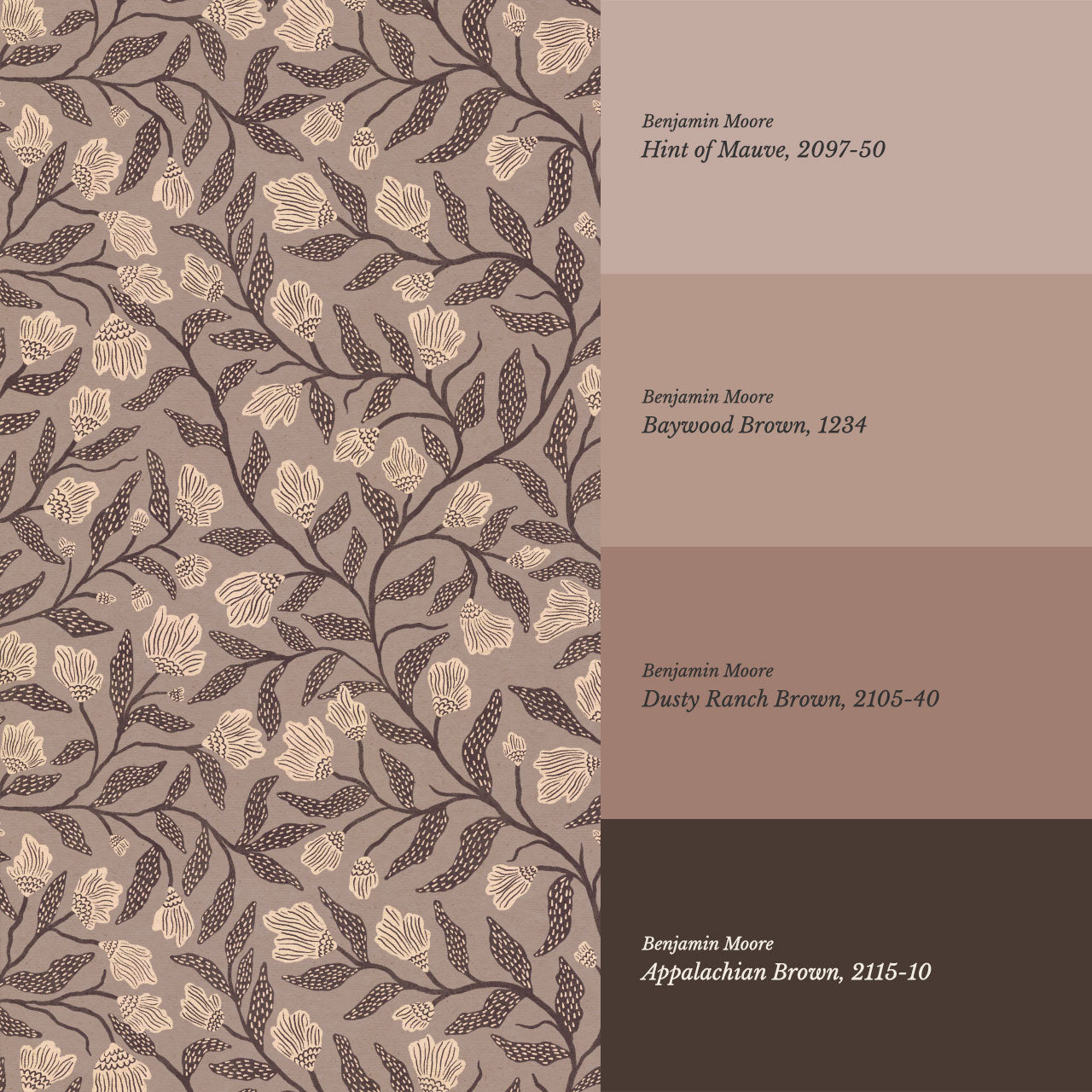Emiliana Vines Mauve Sand Wallpaper