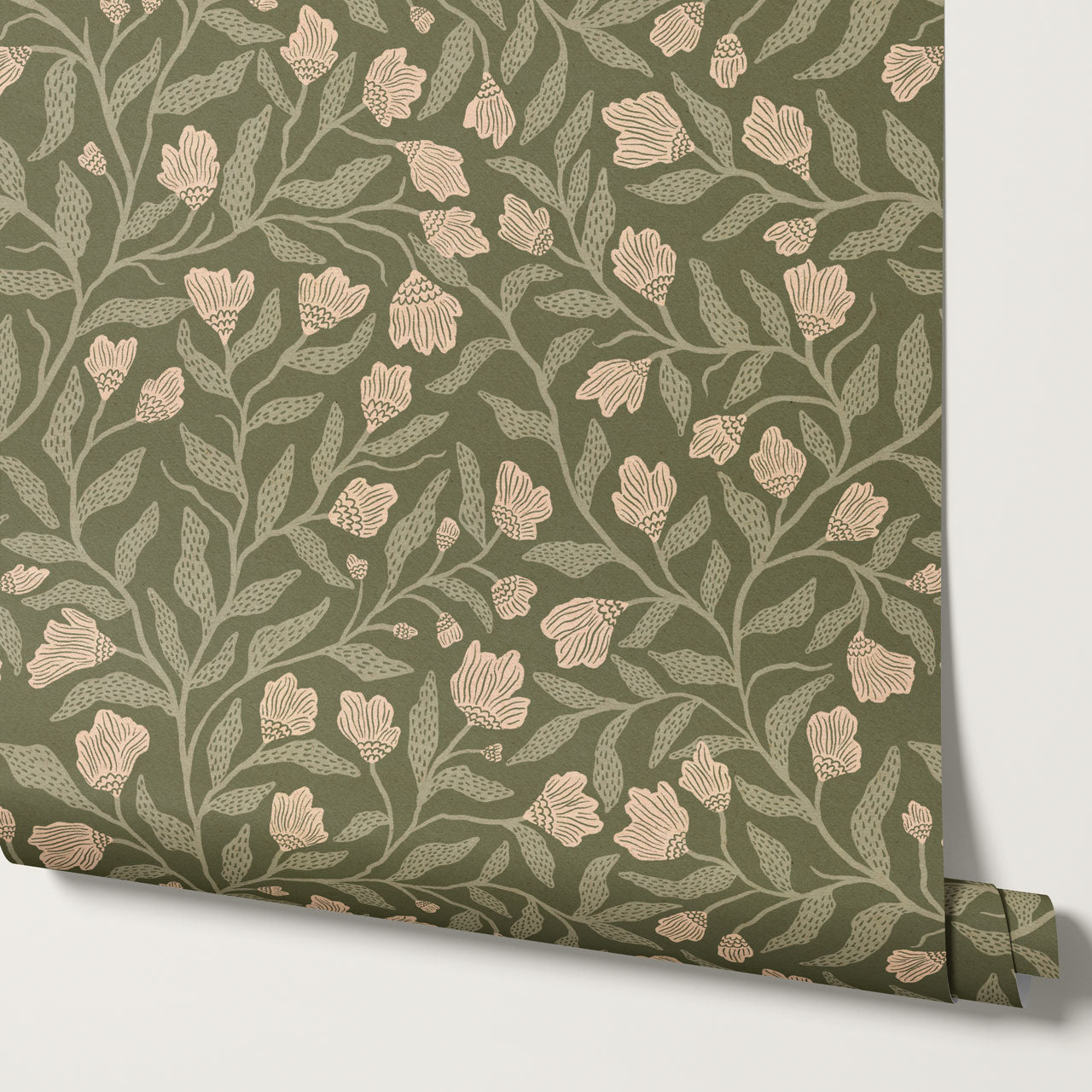 Emiliana Vines Olive Wallpaper