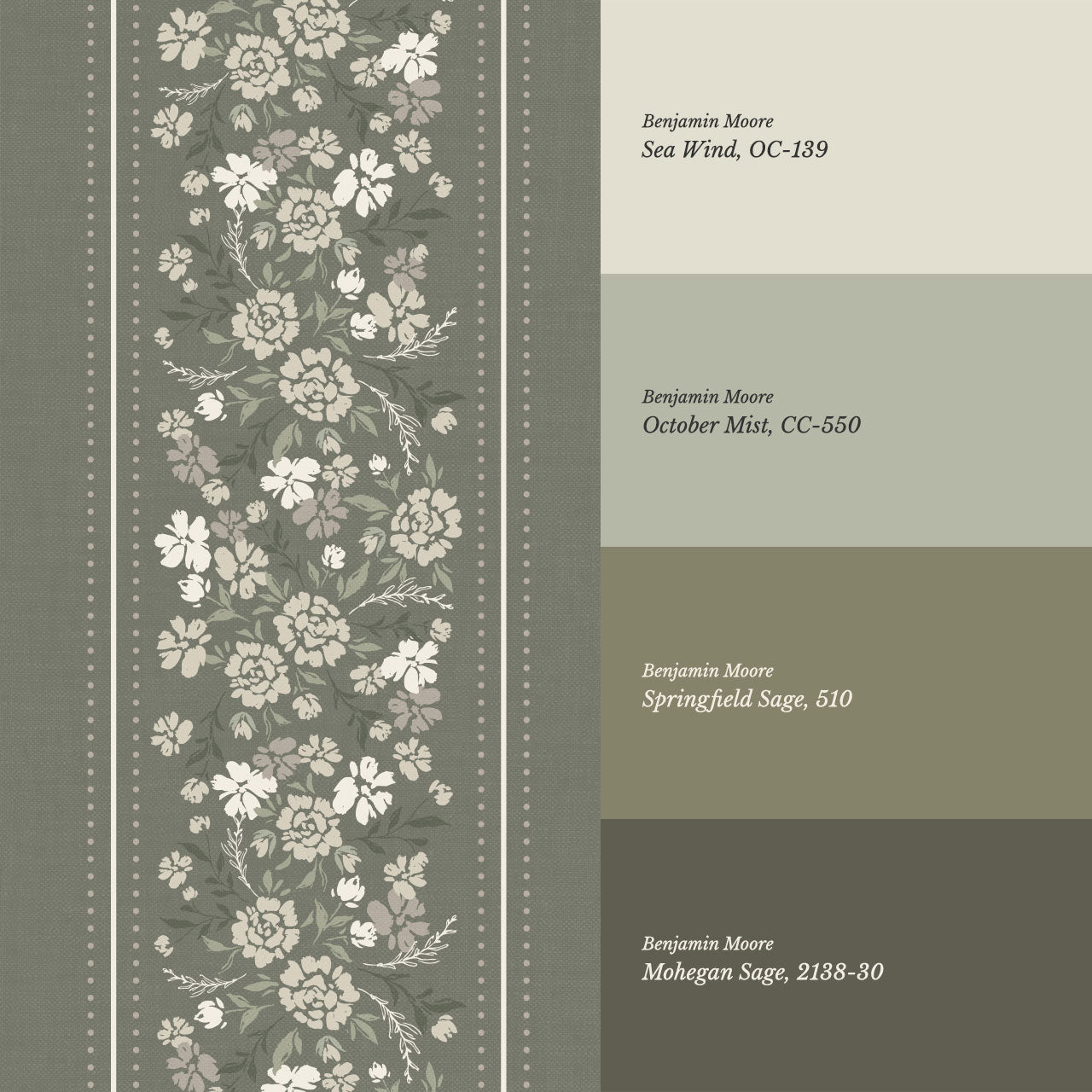 Emmeline Dotted Blooming Forest Vines Wallpaper