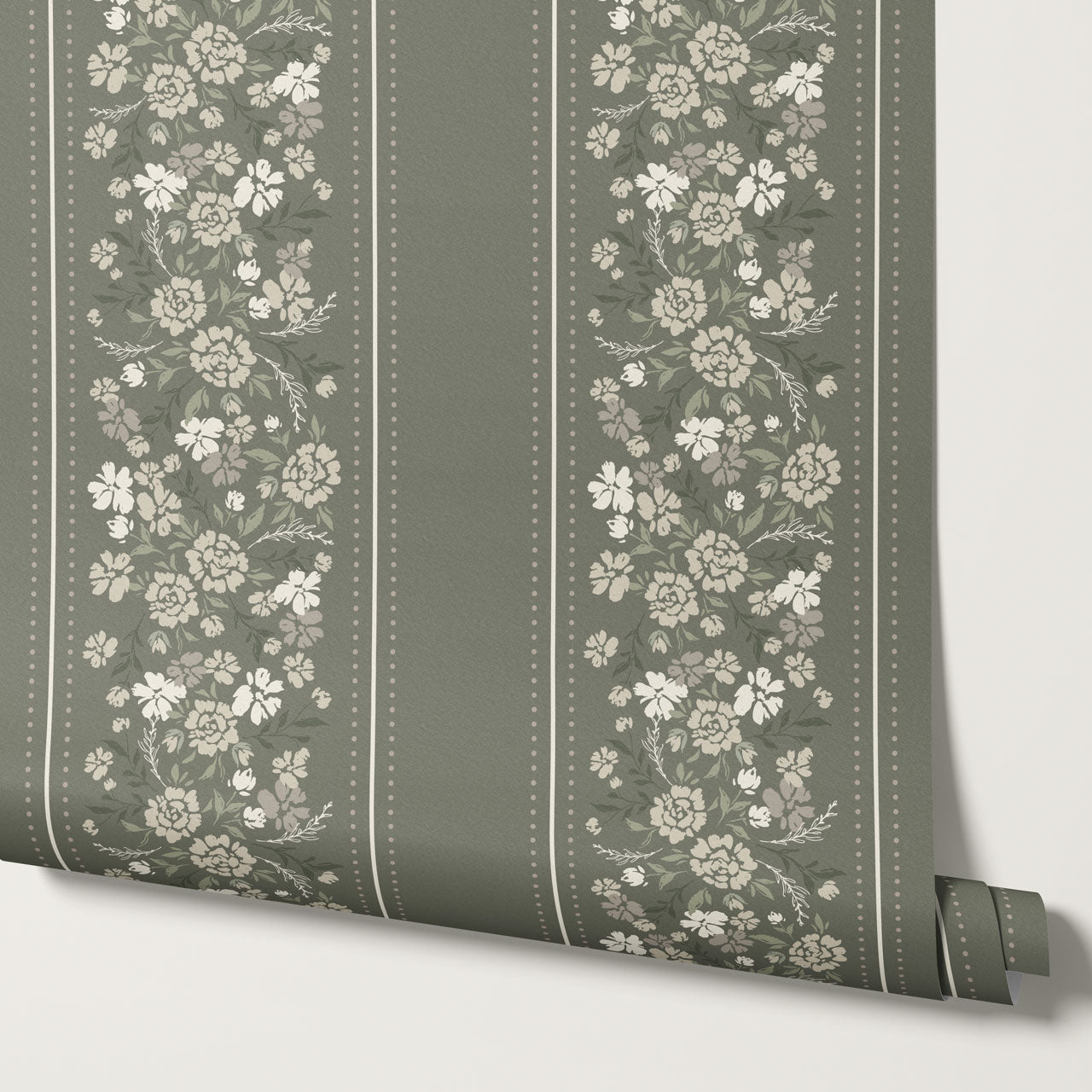 Emmeline Dotted Blooming Forest Vines Wallpaper