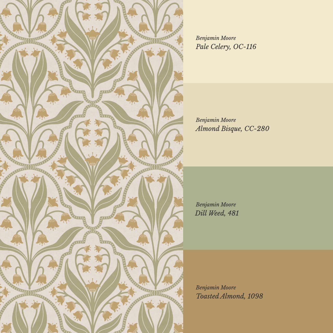Enara Lily of the Valley Honey Sage Wallpaper