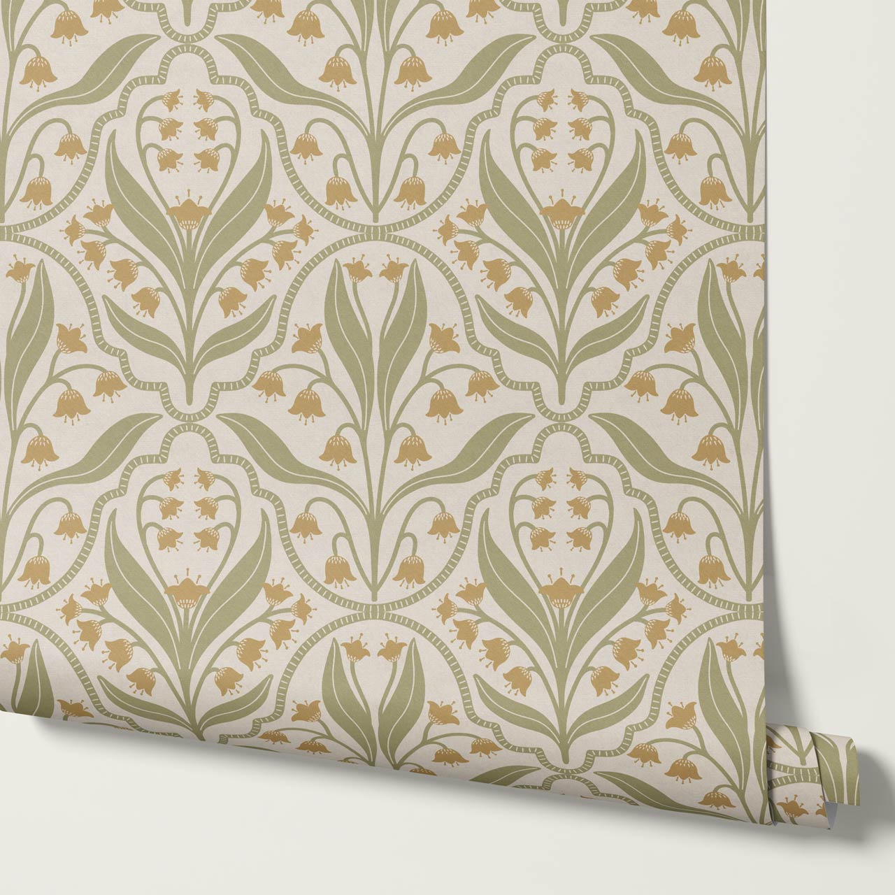 Enara Lily of the Valley Honey Sage Wallpaper