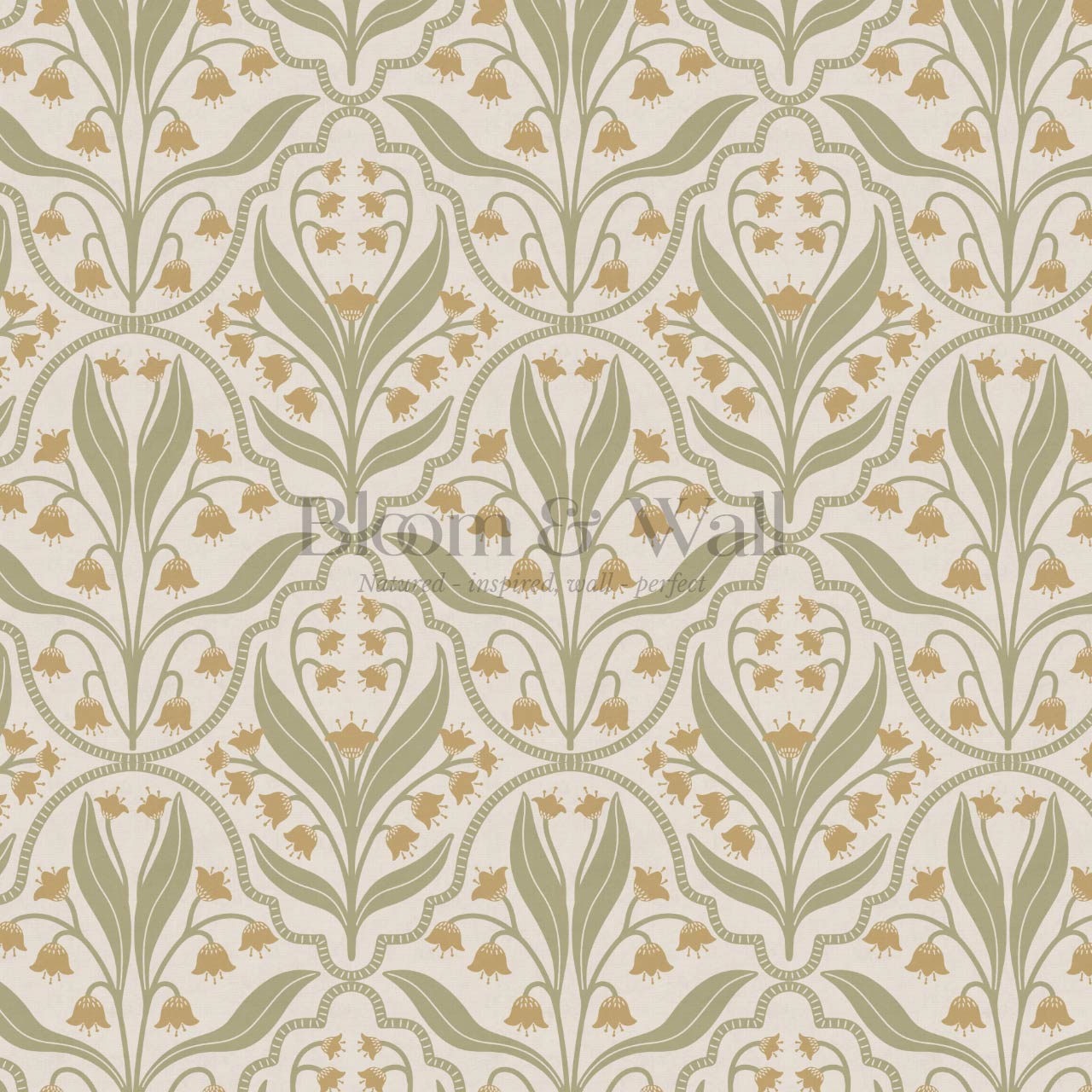 Enara Lily of the Valley Honey Sage Wallpaper