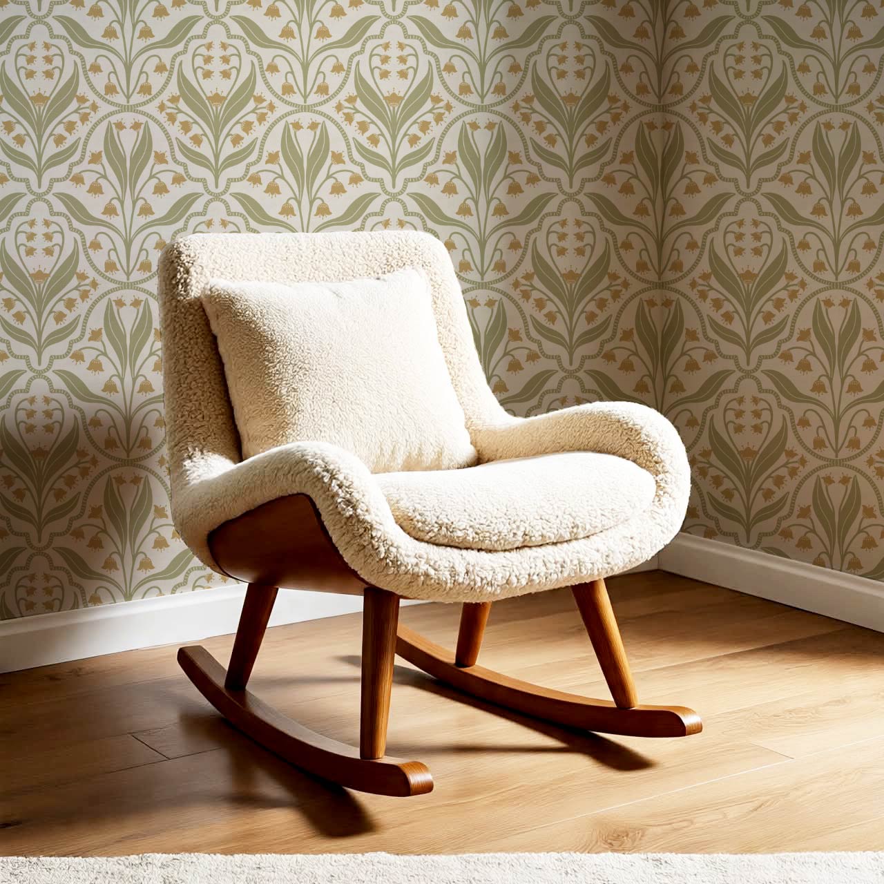 Enara Lily of the Valley Honey Sage Wallpaper