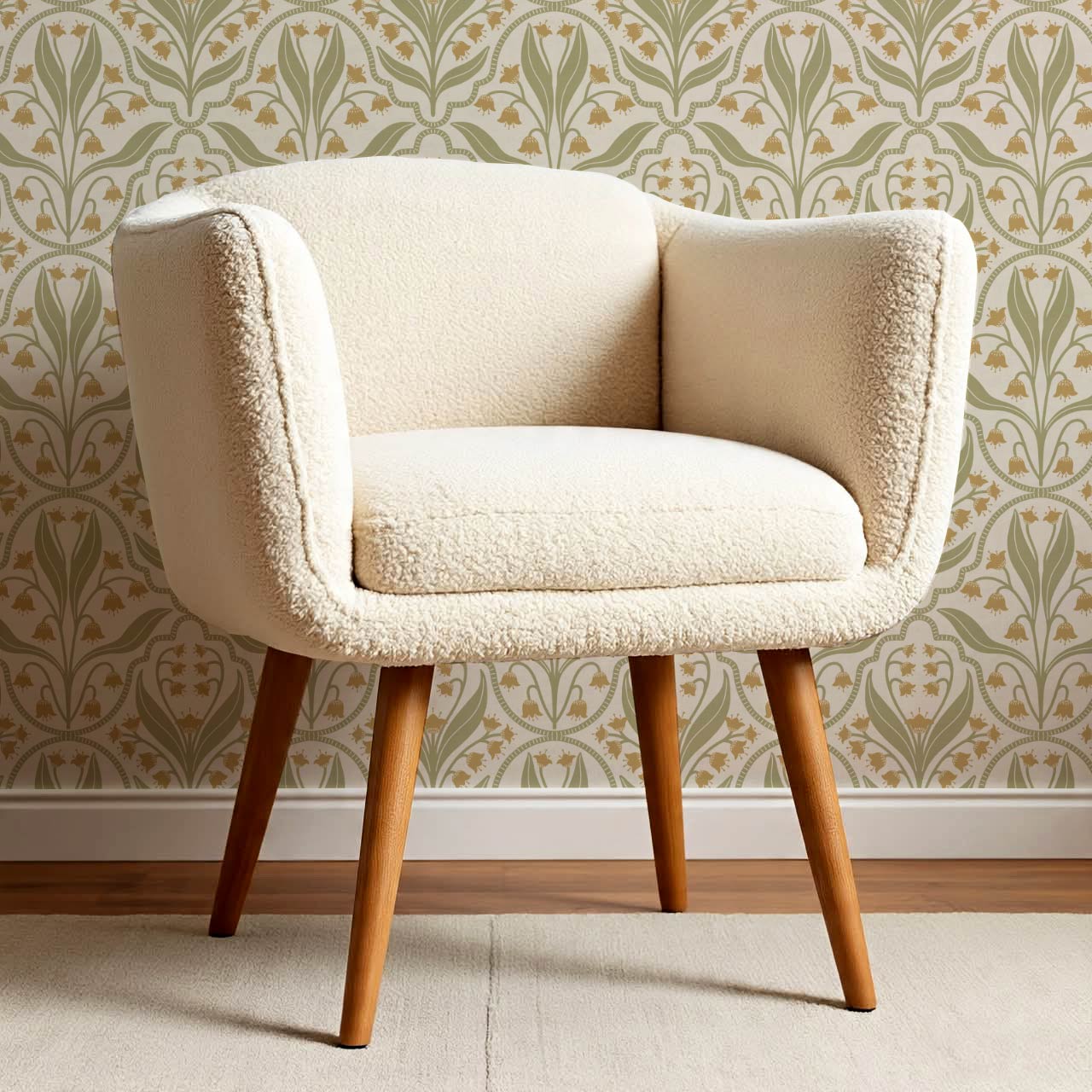 Enara Lily of the Valley Honey Sage Wallpaper