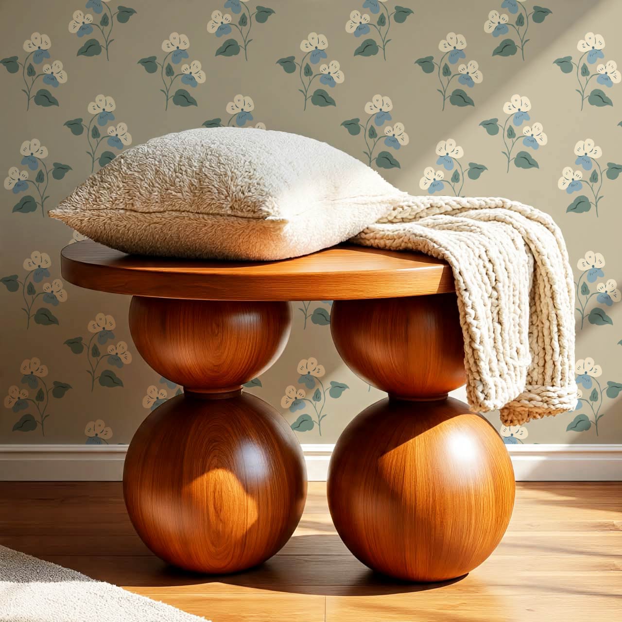 Estefania Pansy Love Dusky Taupe Wallpaper