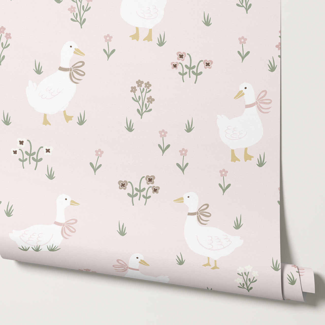 Estella Silly Goose Pink Wallpaper