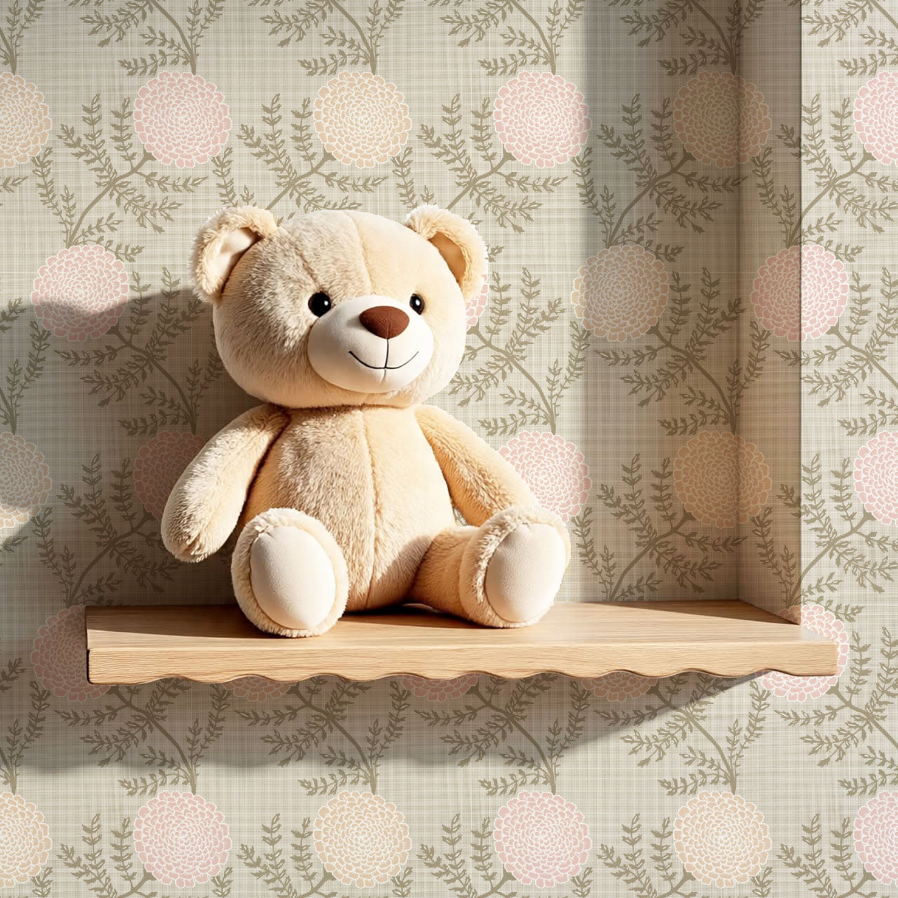 Esther Chambray Dahlia Warm Pastel Wallpaper