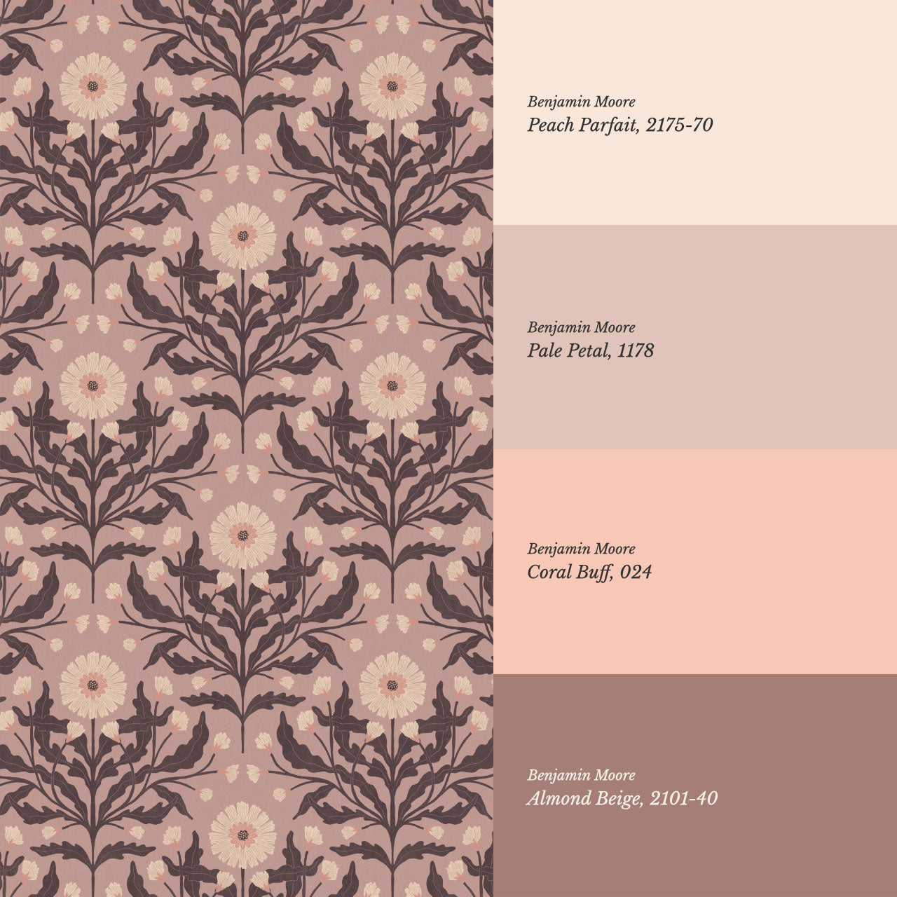 Ettamillia Blooms Dusty Pink Wallpaper