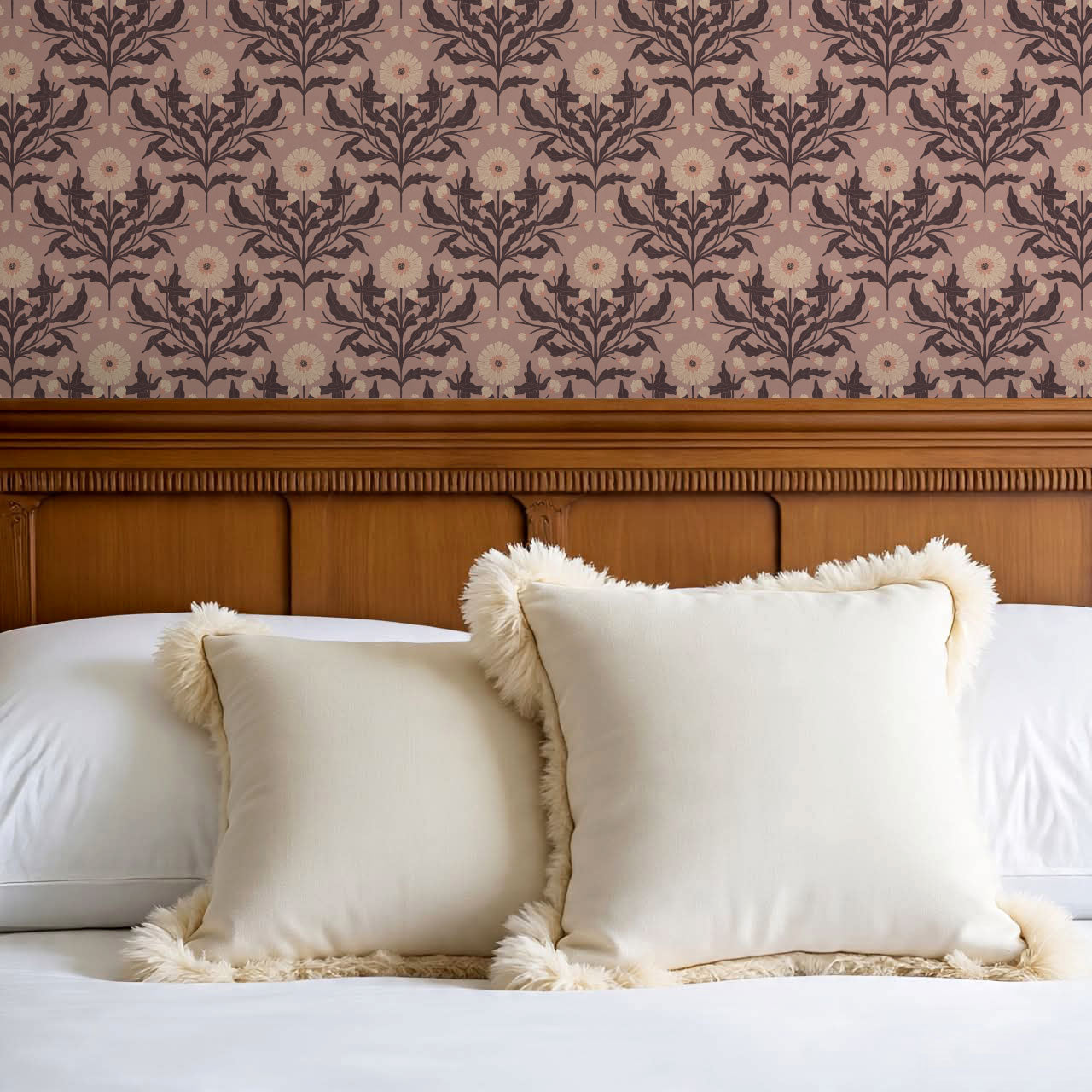 Ettamillia Blooms Dusty Pink Wallpaper