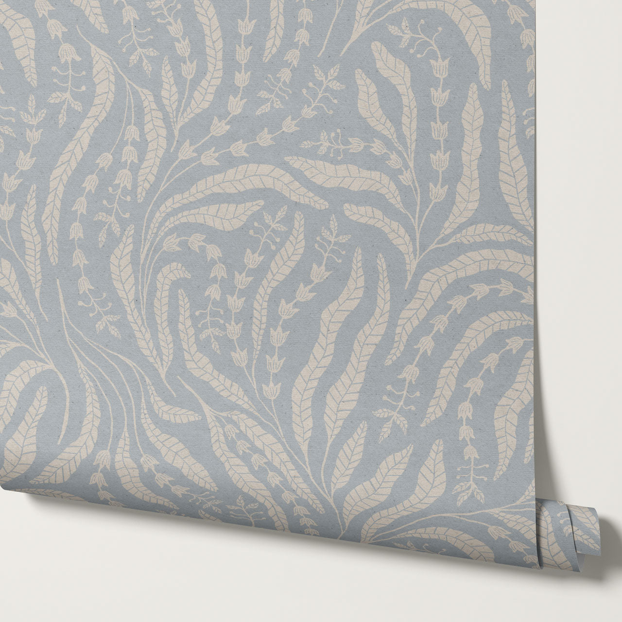Eunis Vines Pale Blue Wallpaper