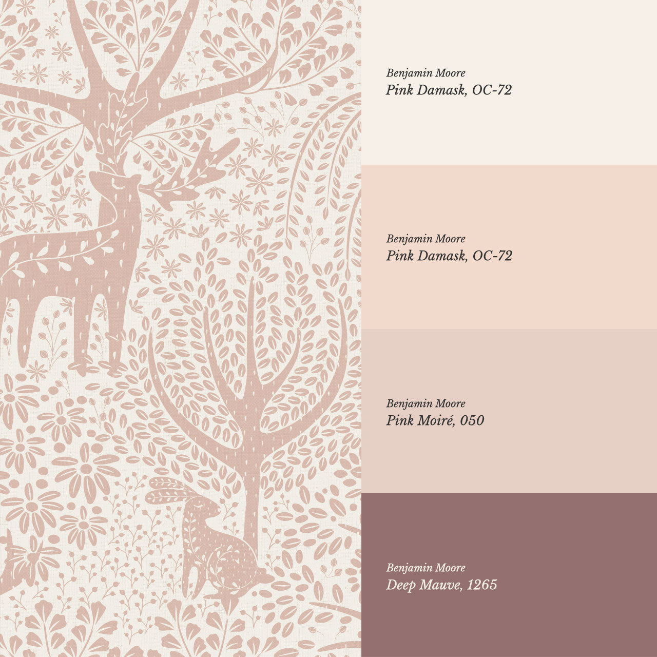 Evita Forest Biome Blush Wallpaper