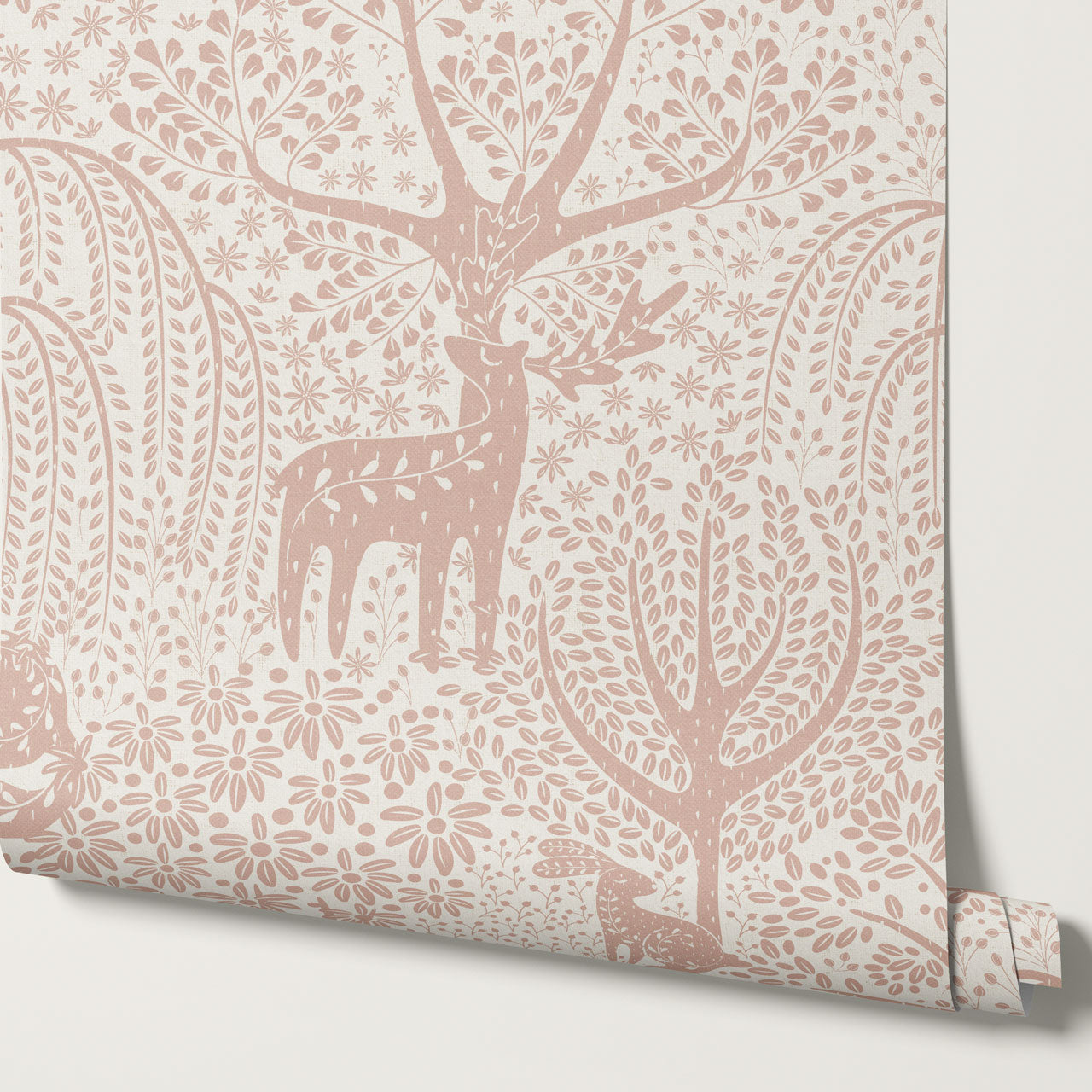 Evita Forest Biome Blush Wallpaper