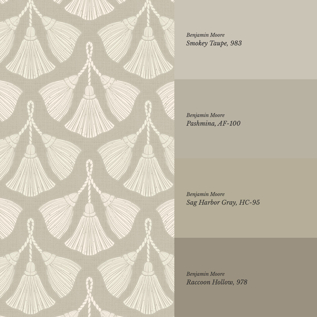 Fantasia Tassel Pastel Brown Wallpaper
