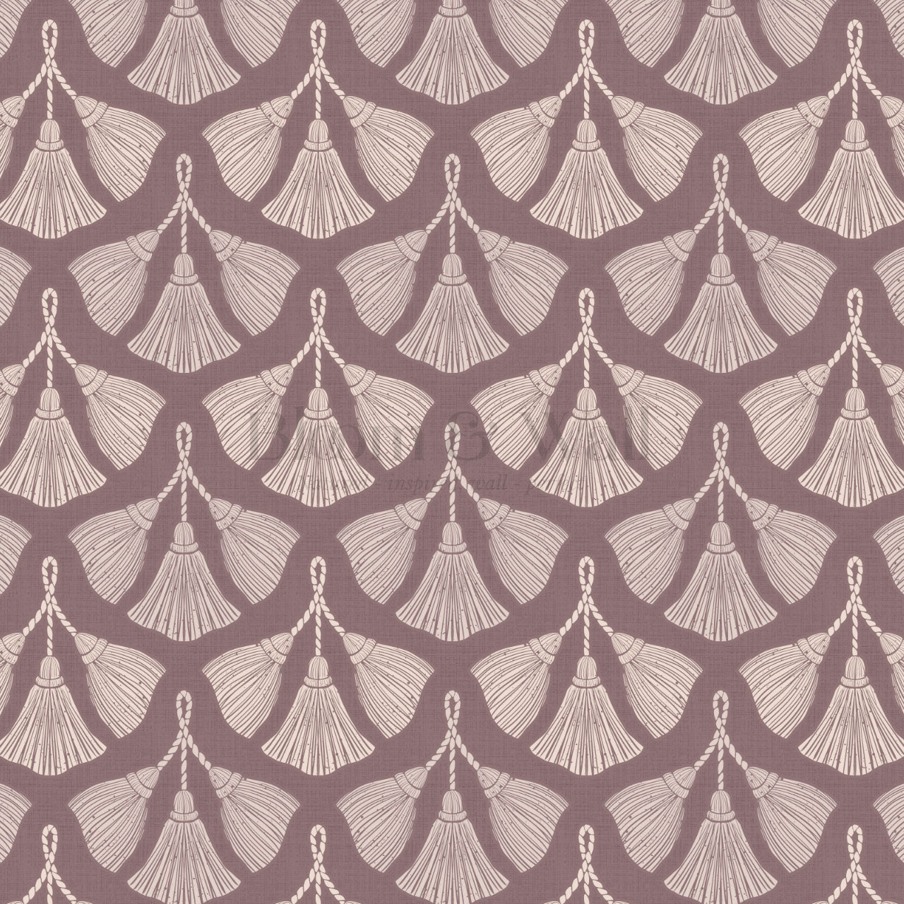 Fantasia Tassel Mauve Wallpaper