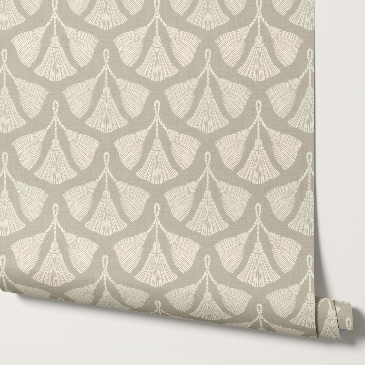 Fantasia Tassel Pastel Brown Wallpaper