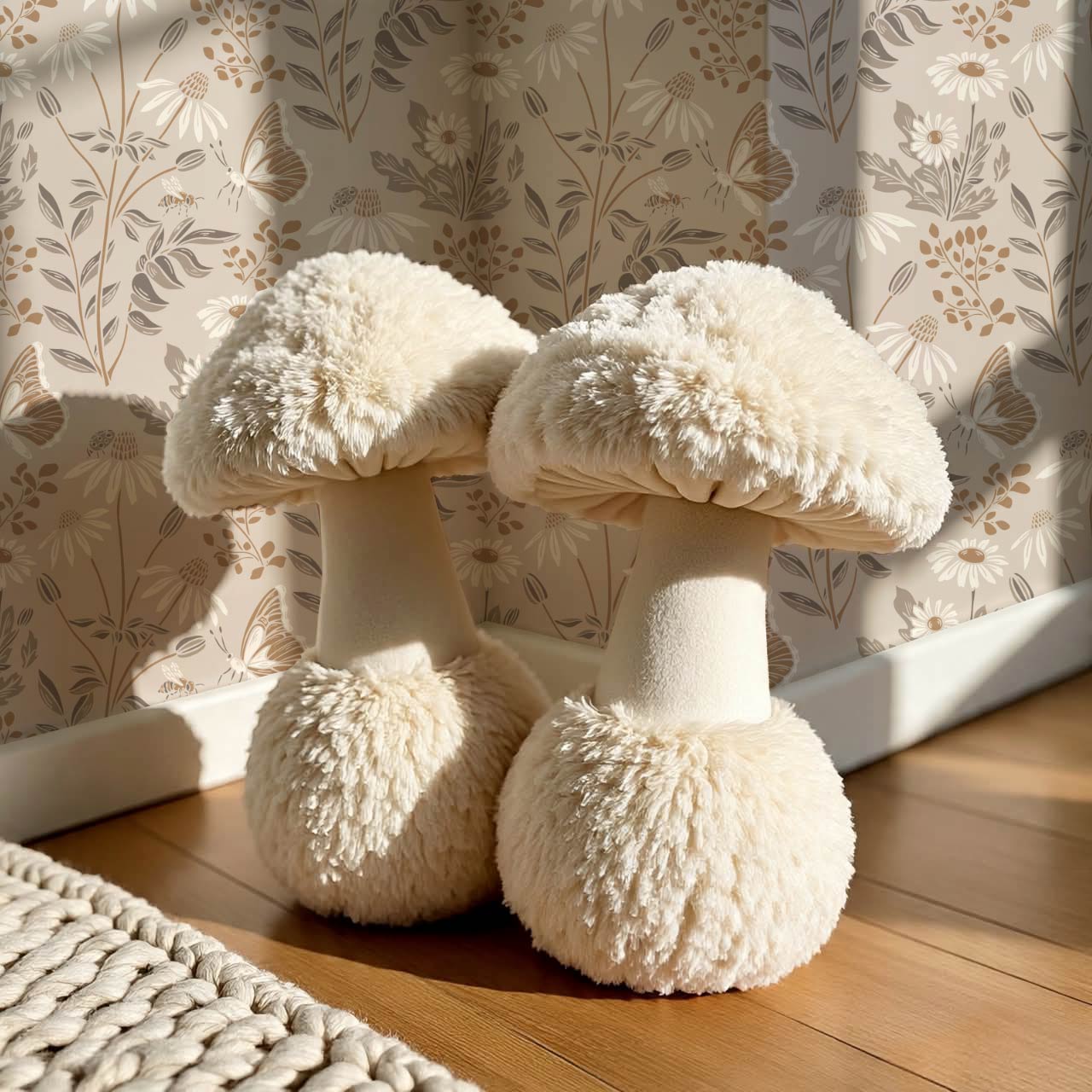 Faye Flutterby Latte Wallpaper