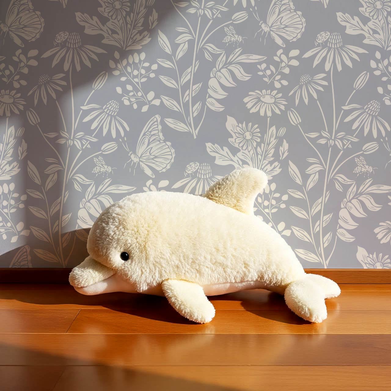 Faye Flutterby Chambray Wallpaper