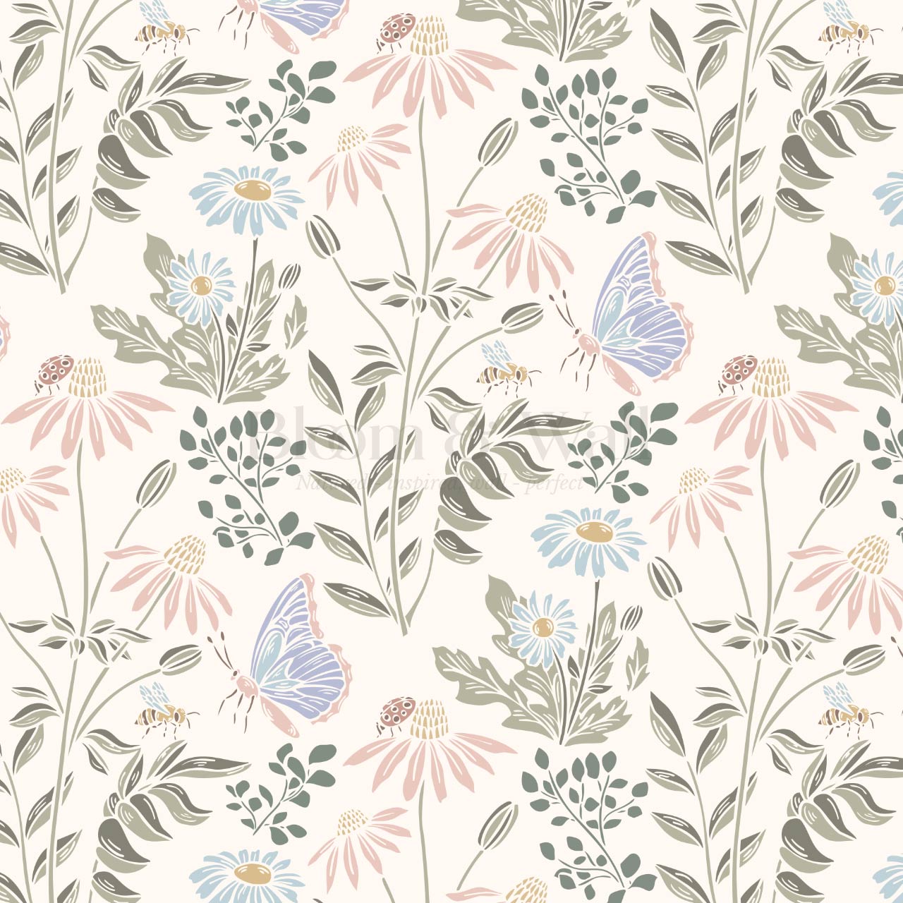 Faye Flutterby Pastel Wallpaper