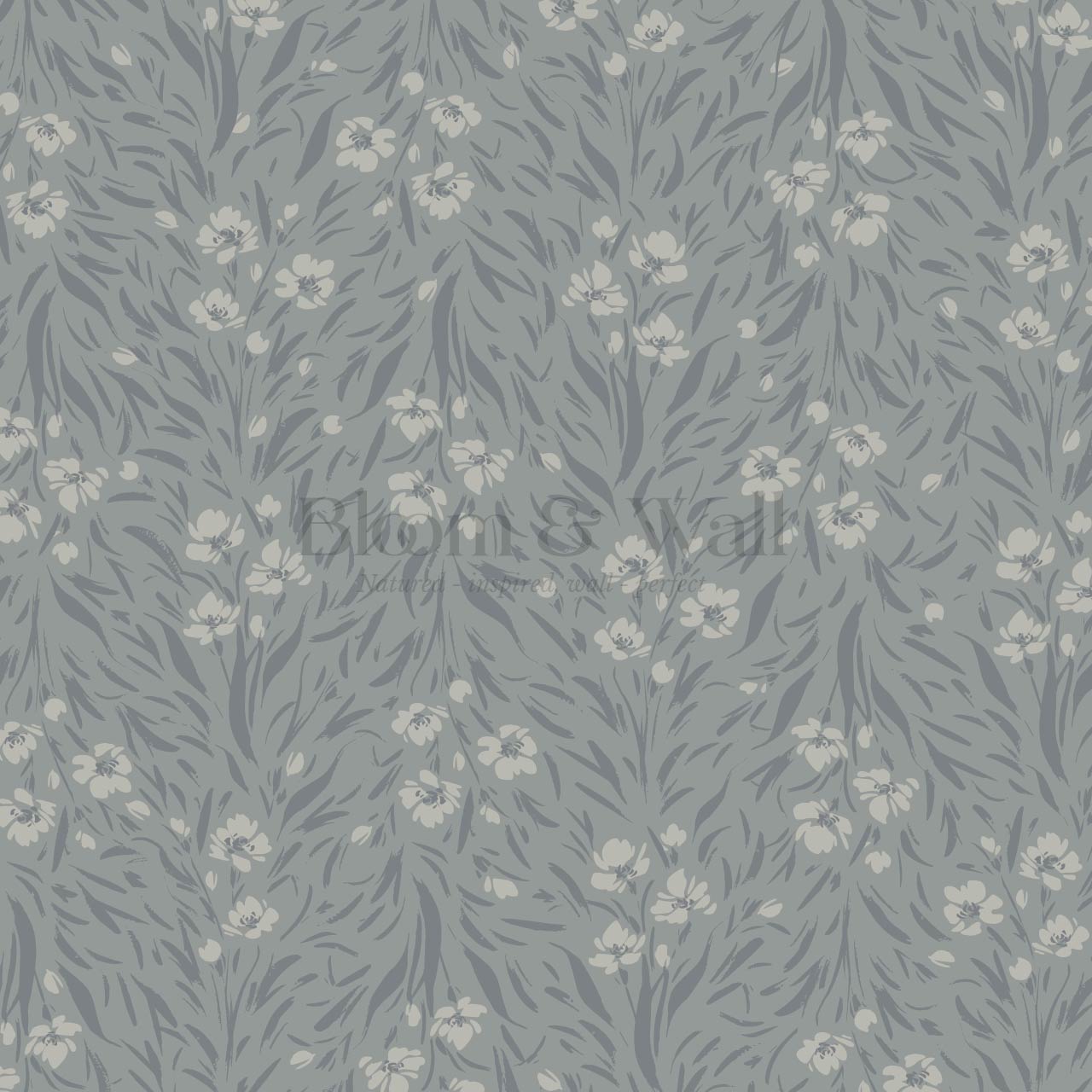 Flora Botanical Gray Cardigan Wallpaper