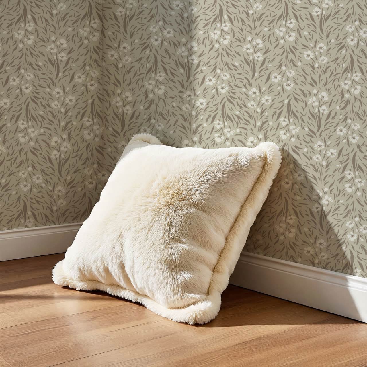 Flora Botanical Beige Wallpaper