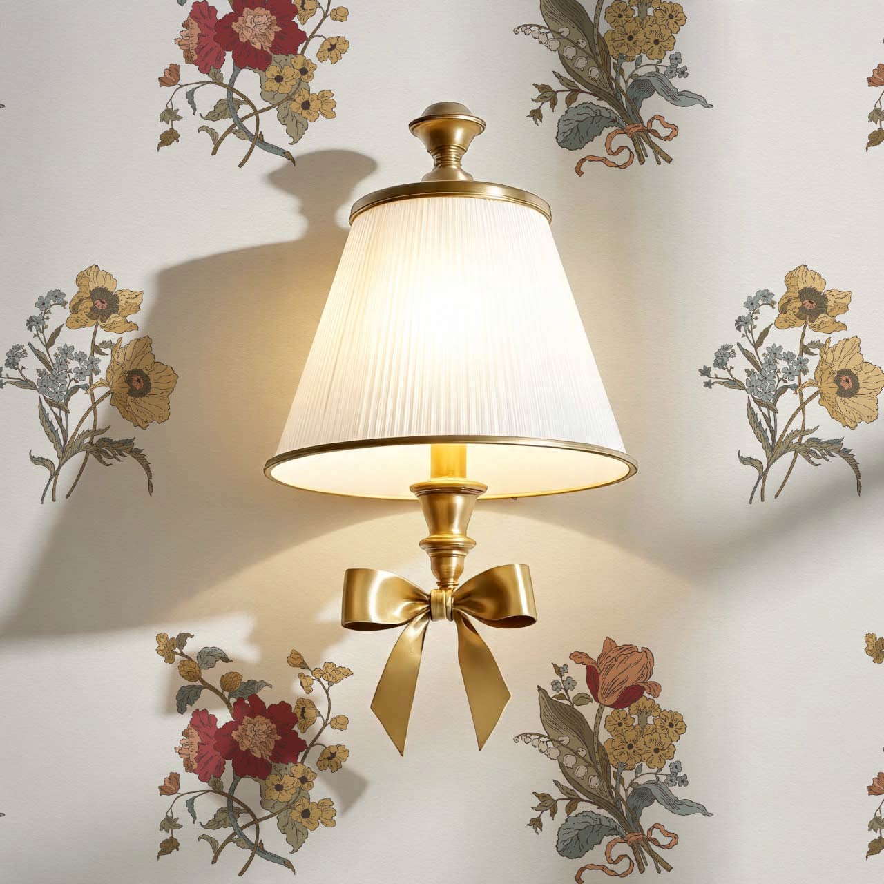 Florencia Antique Blooms Cream Honey Wallpaper