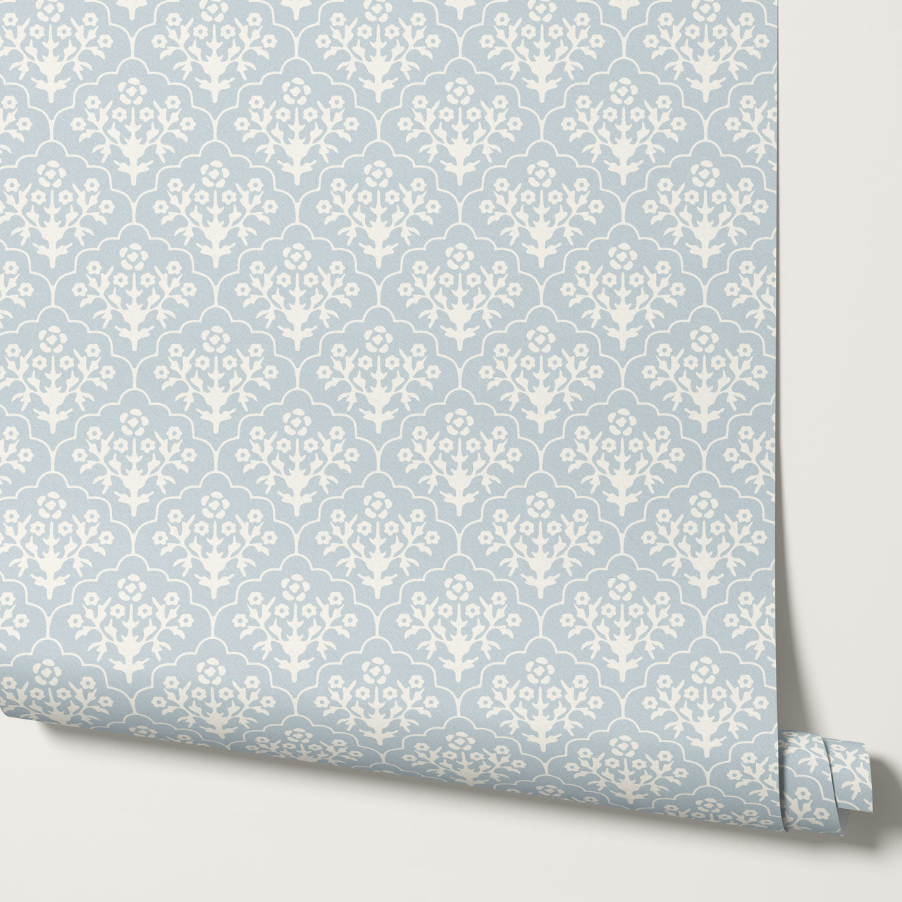Frankie Blooms Baby Blue Wallpaper