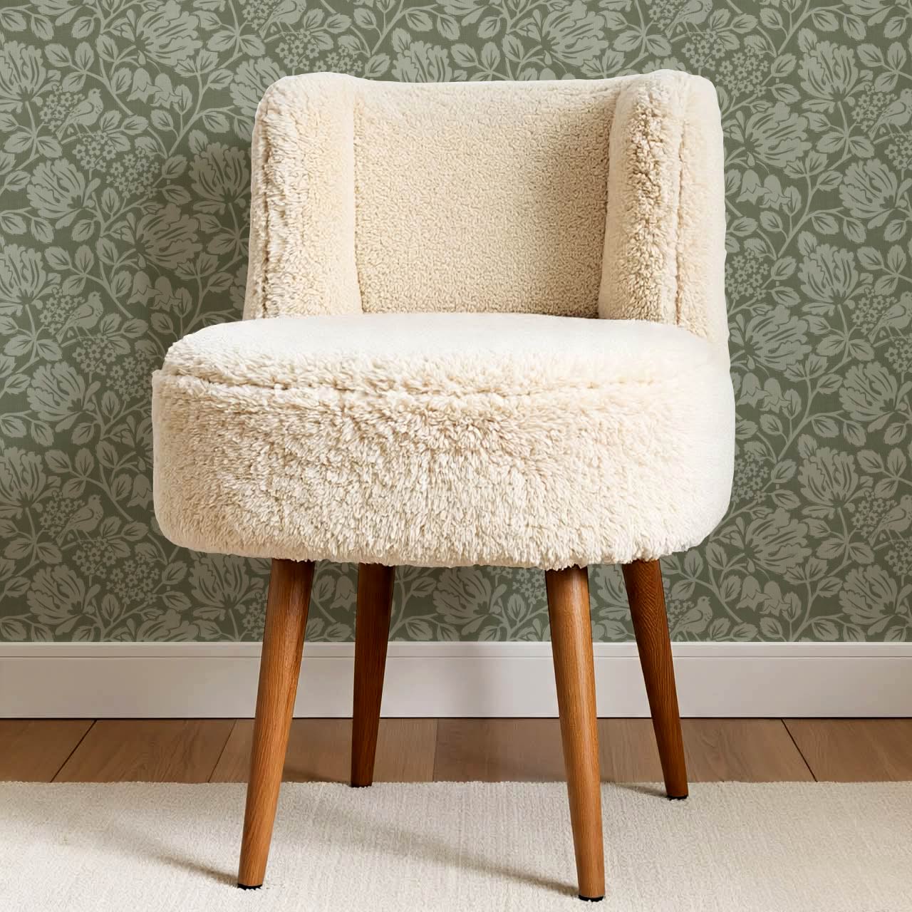 Gabriella Boho Birds and Floral Vines Forest Wallpaper