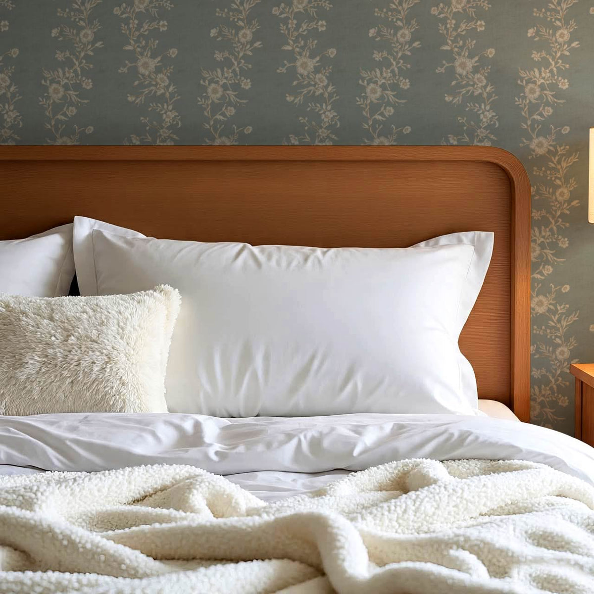 Ina Flowering Vine Sea Foam Taupe Wallpaper