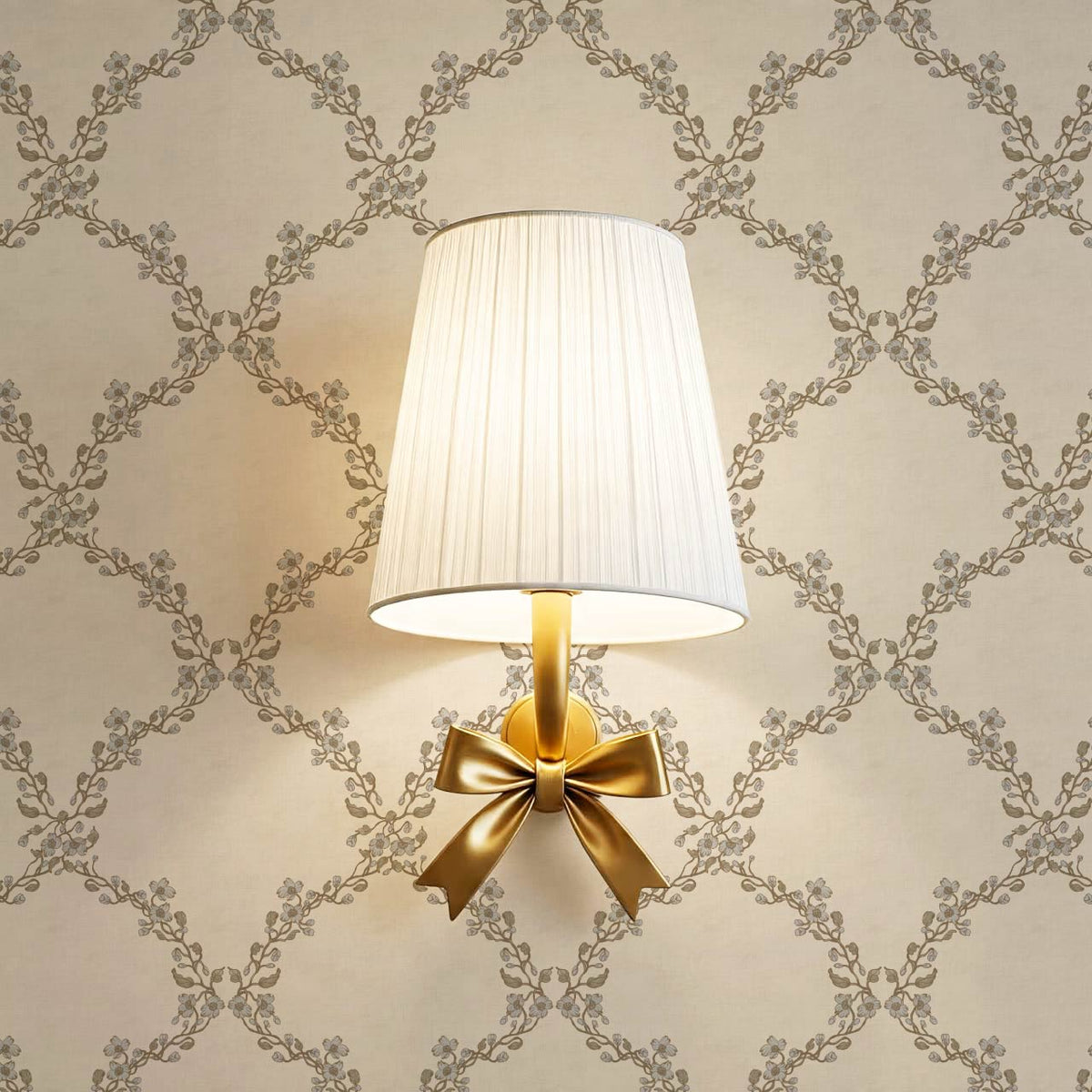 Gala Twining Vines Beige Stone Wallpaper