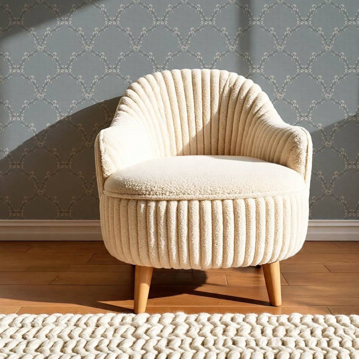Gala Twining Vines Slate Blue Gray Wallpaper