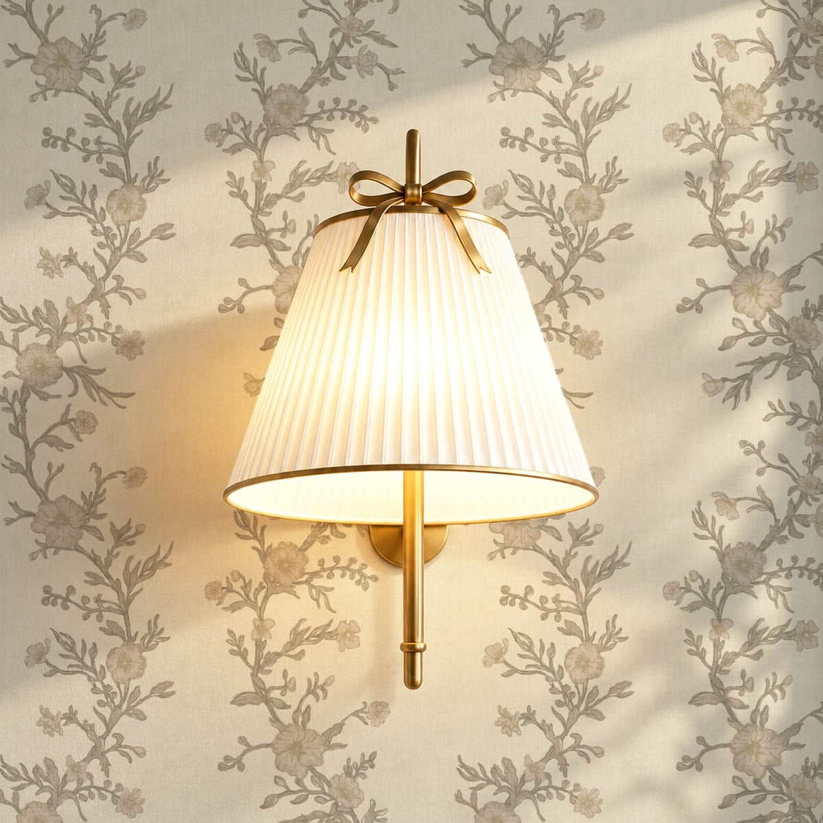 Ina Flowering Vine Beige Stone Wallpaper