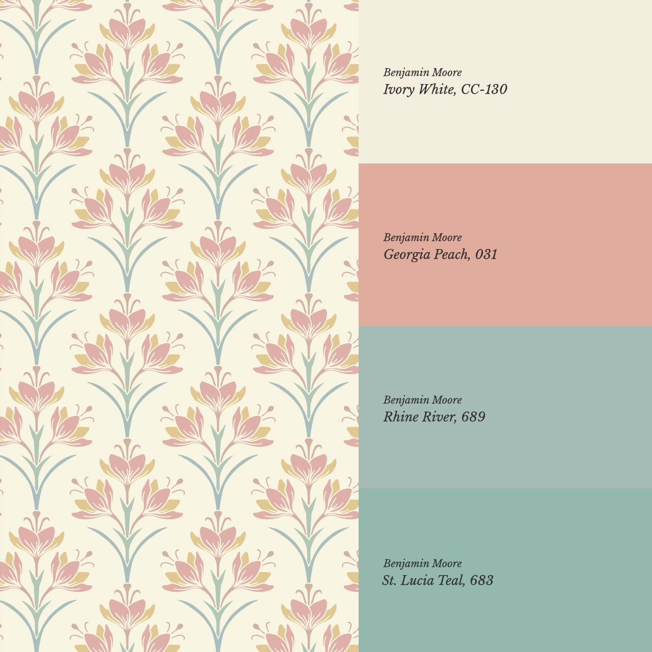 Genesis Crocus Coral Wallpaper