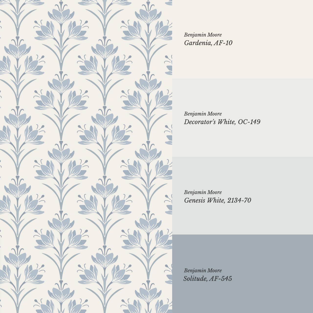 Genesis Crocus French Blue Wallpaper