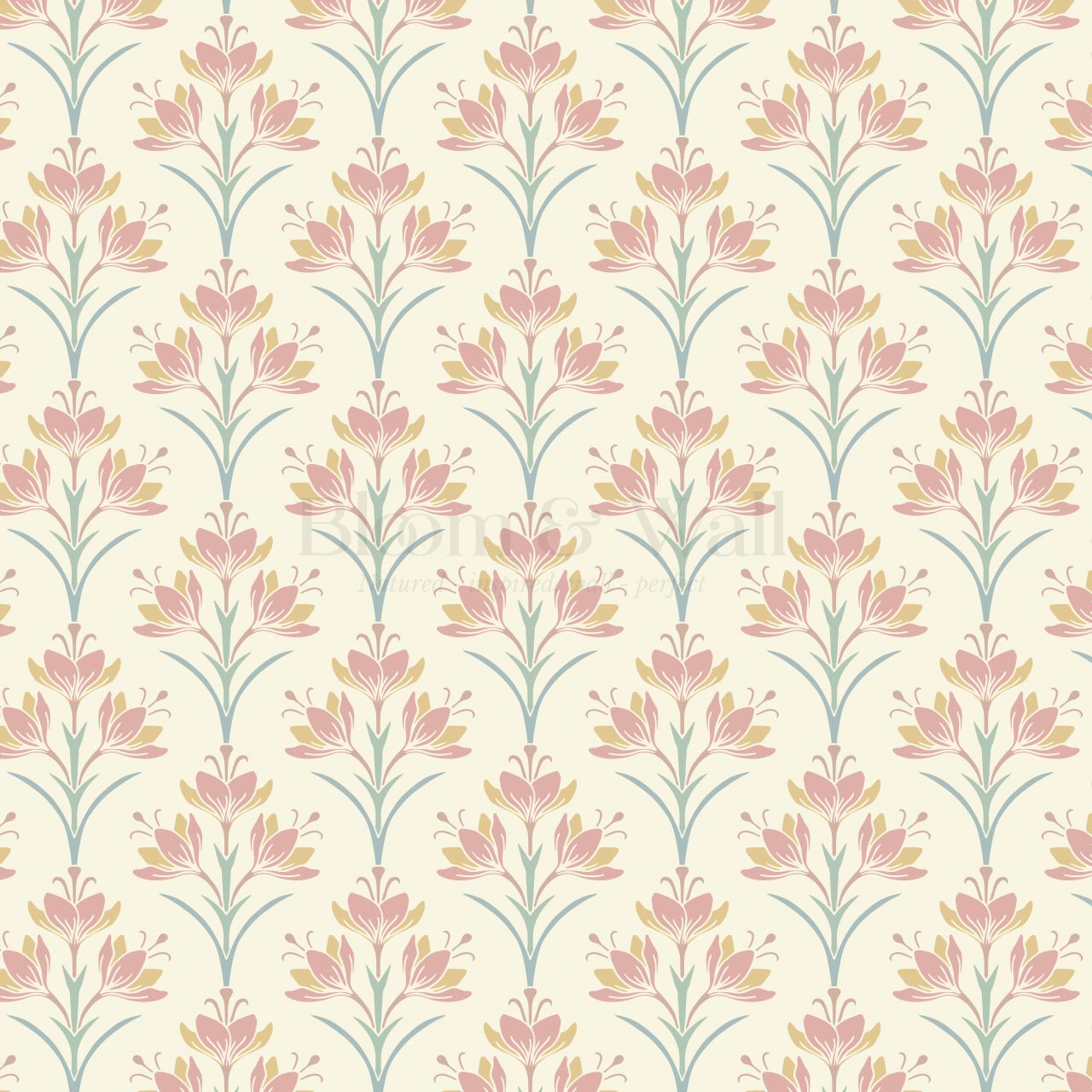 Genesis Crocus Coral Wallpaper