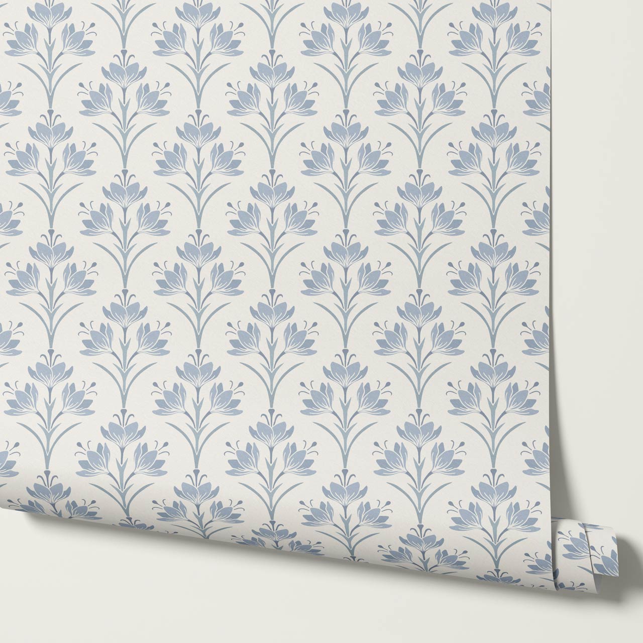 Genesis Crocus French Blue Wallpaper