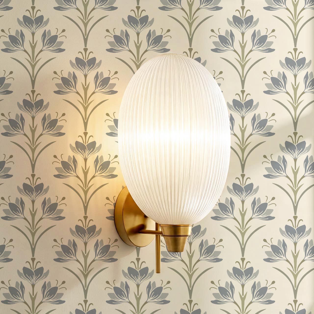 Genesis Crocus Butter Blue Wallpaper