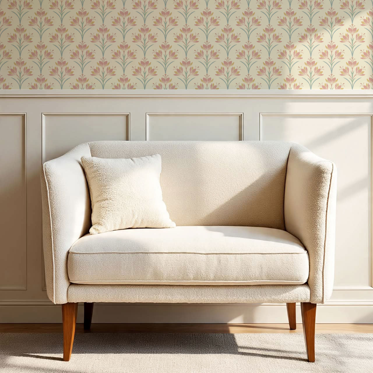 Genesis Crocus Coral Wallpaper