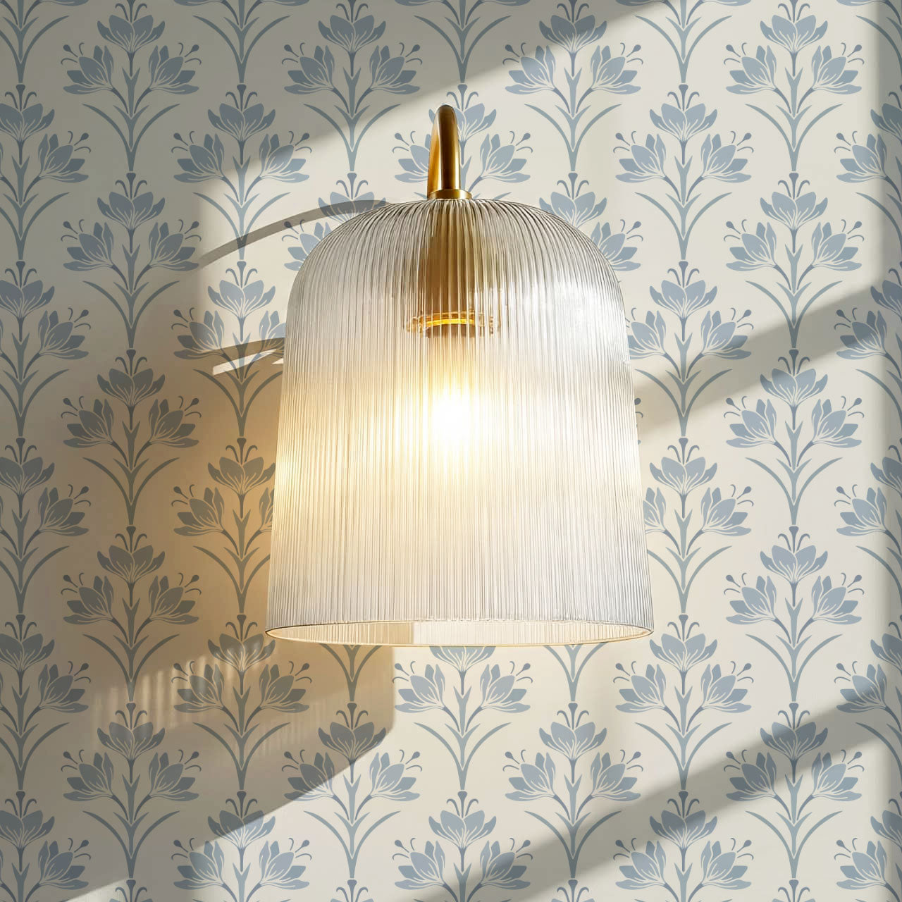 Genesis Crocus French Blue Wallpaper