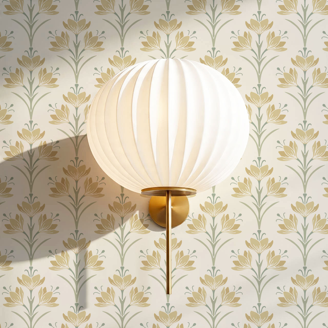 Genesis Crocus Gold Cream Wallpaper