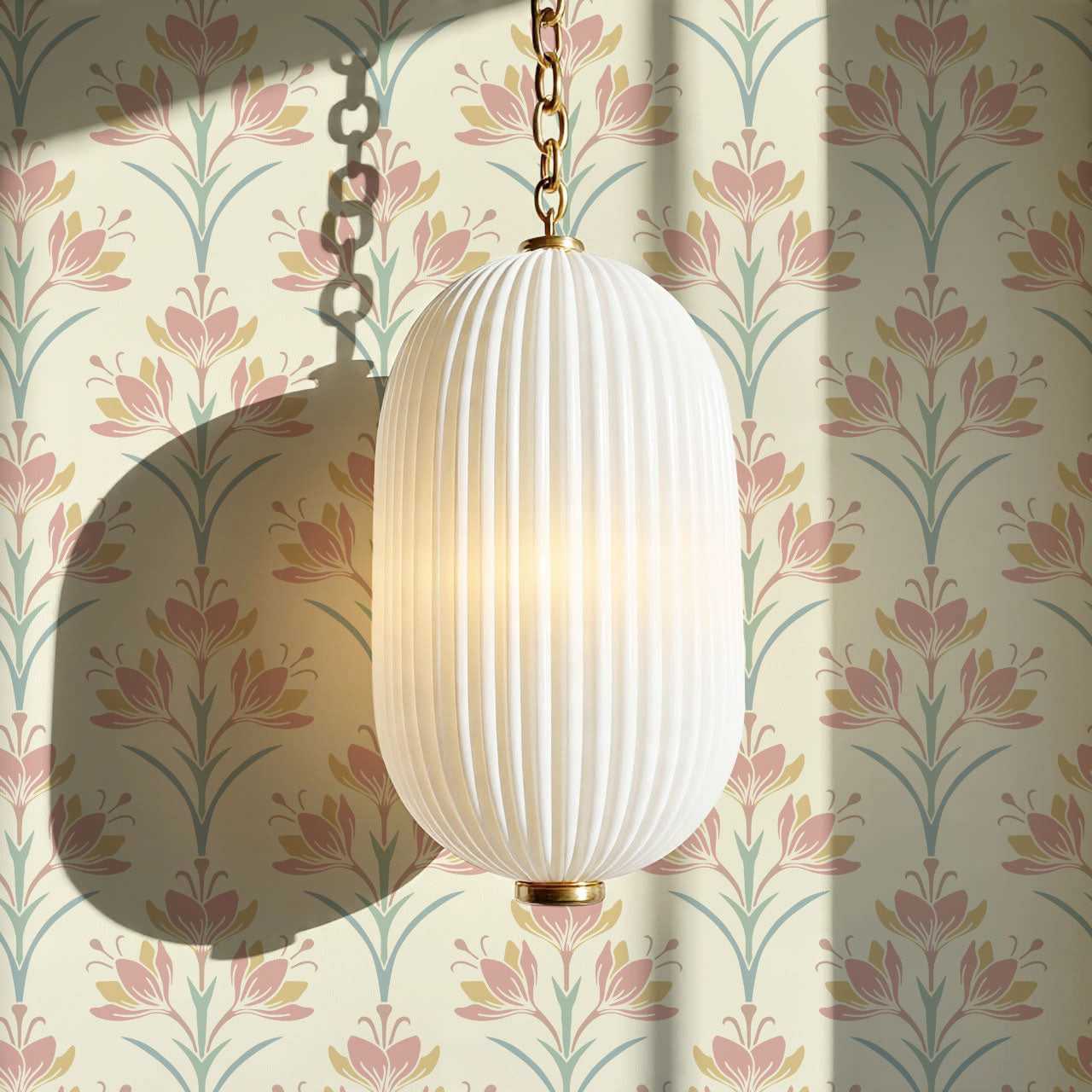 Genesis Crocus Coral Wallpaper