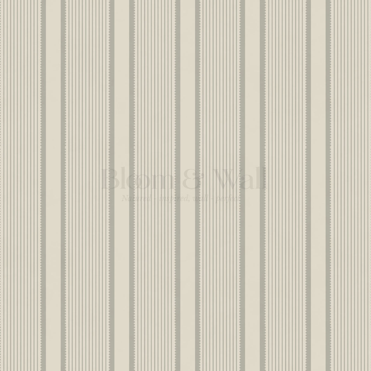 Georgia Harbor Scallop Stripes Dove Wallpaper